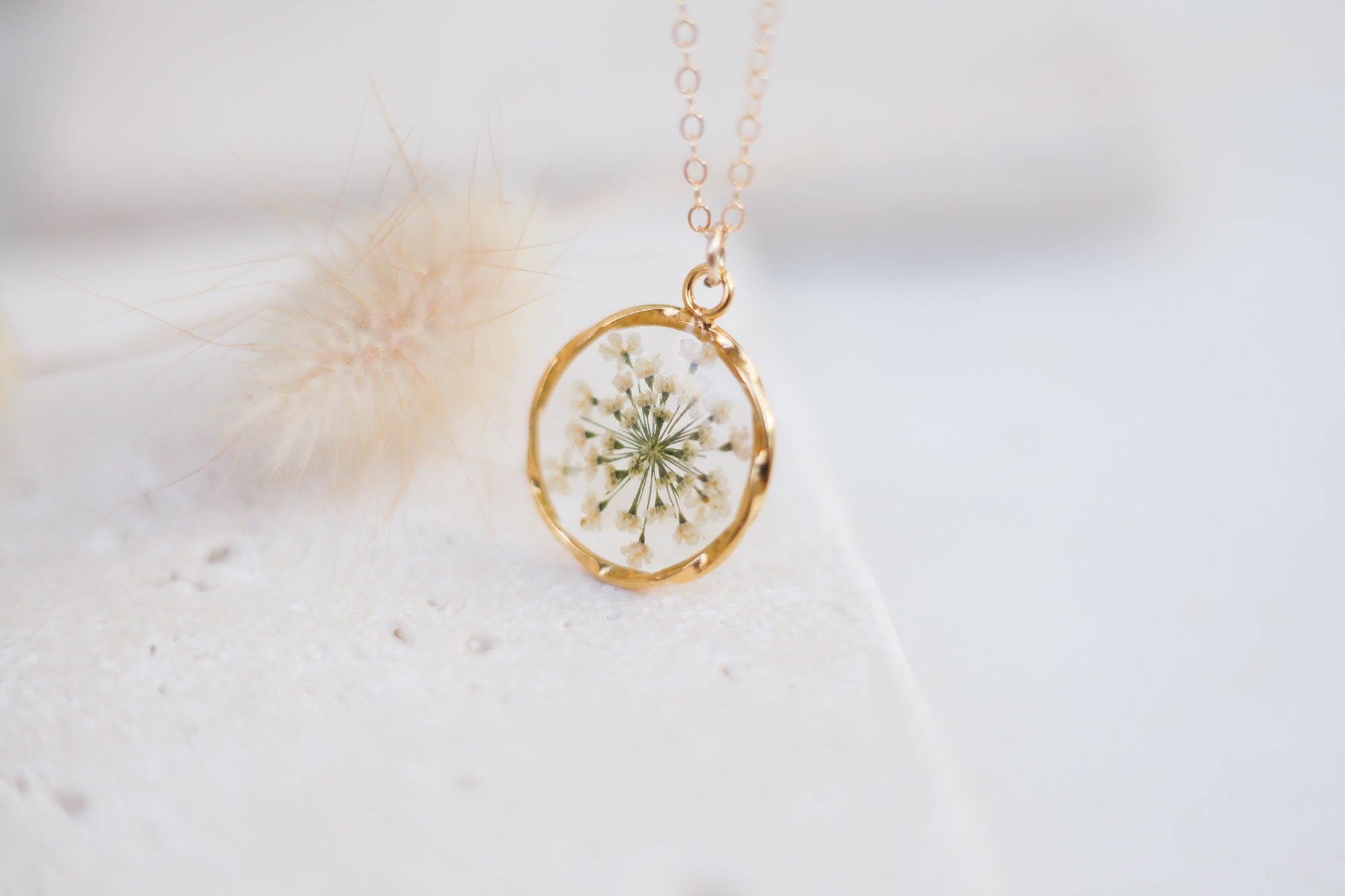 Queen Anne Lace flower Necklace